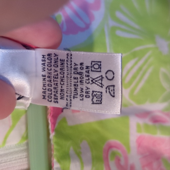 Lilly Pulitzer Fruit and Flowers Print Cotton Shift Dress Girls Size 7 - Picture 3 of 4